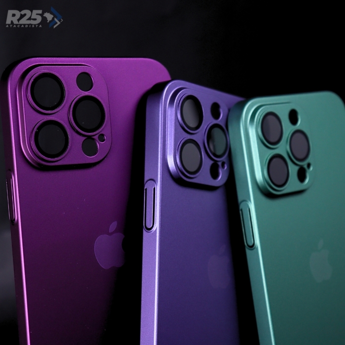 Capa Acrílica Fosca New Skin Com Proteção de Câmera - Apple