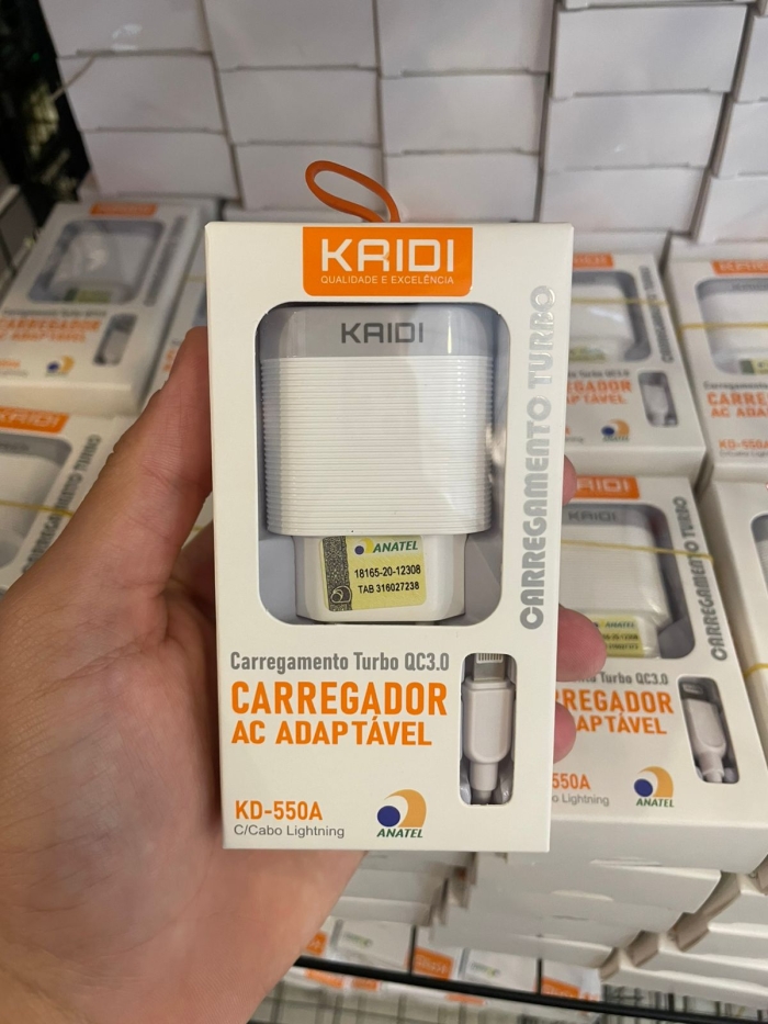Carregador Turbo QC 3.0 Lightning Kaidi - KD-550A