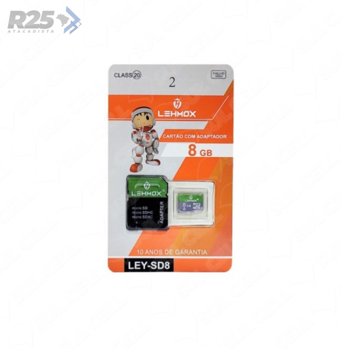 Cartão de Memória 8GB - Lehmox > LEY-SD8