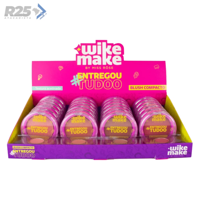 Blush Compacto Wike Make - Miss Rosê WM0029