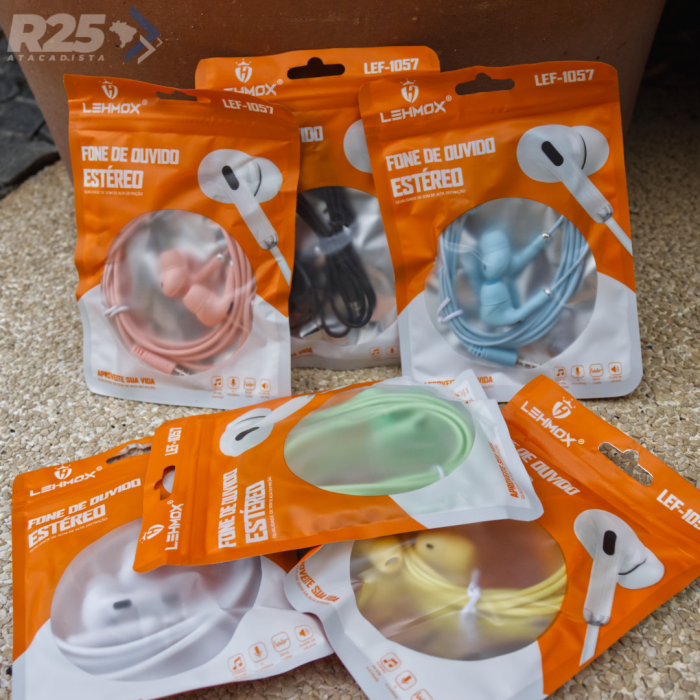 Fone de Ouvido Com Ponta de Silicone P2/P3 1,2 Metros Lehmox - LEF-1057