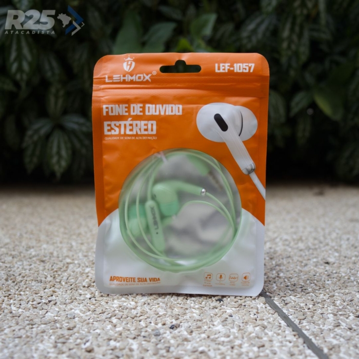 Fone de Ouvido Com Ponta de Silicone P2/P3 1,2 Metros Lehmox - LEF-1057