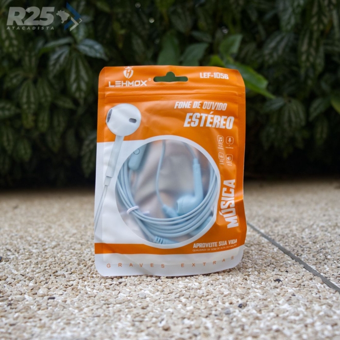 Fone de Ouvido de Fio P2/P3 1,2 Metros Lehmox - LEF-1056