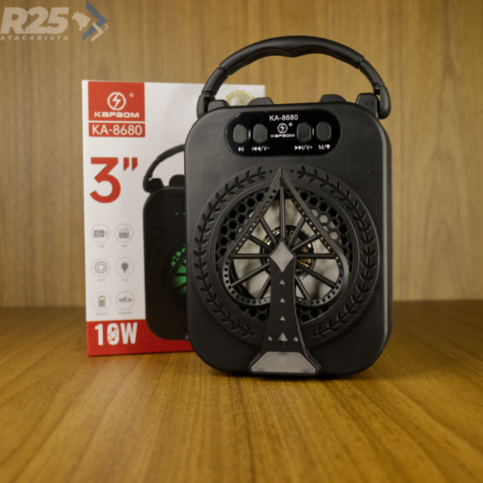 Caixa de Som Portátil KAPBOM - KA-8680-3