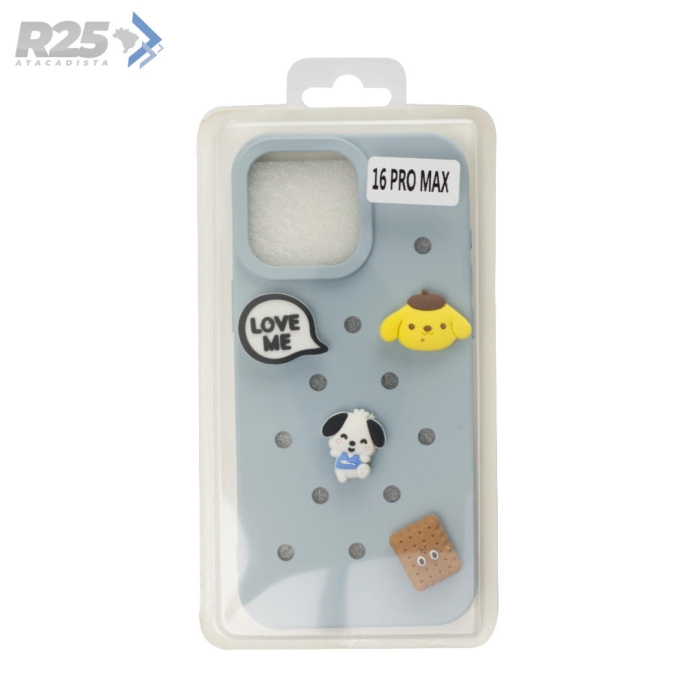 Capa de Silicone Crocs com Pins  - Apple