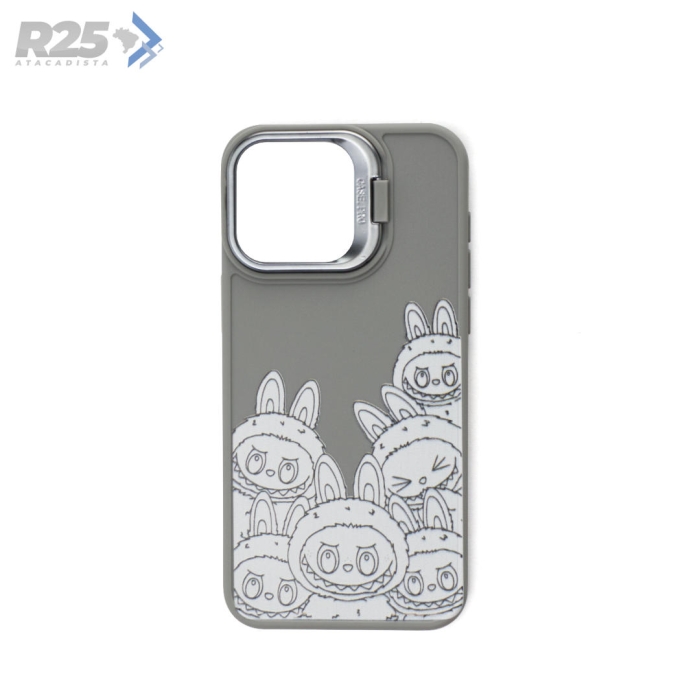 Capa Emborrachada Olyps Labubu com Suporte - Apple