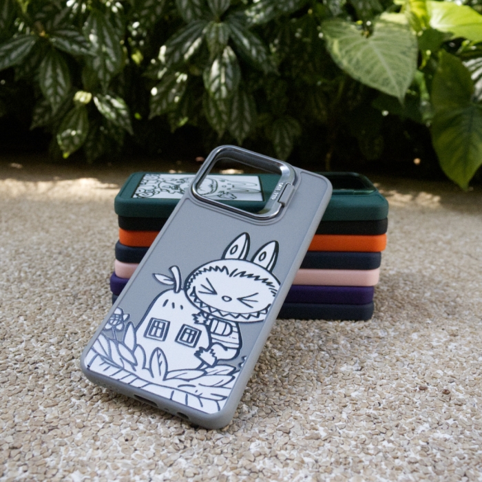 Capa Emborrachada Olyps Labubu com Suporte - Apple