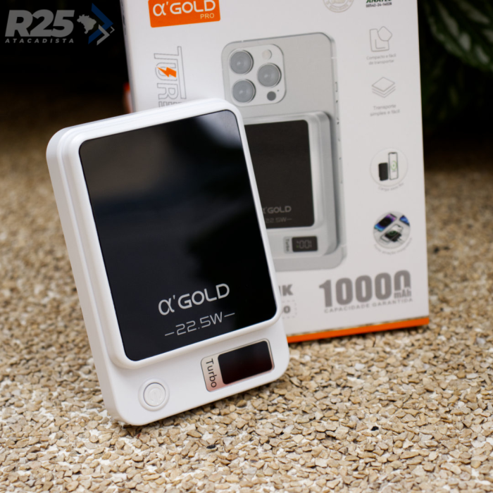  Carregador Portátil Magnético 10.000mAH A' Gold - BTE-60