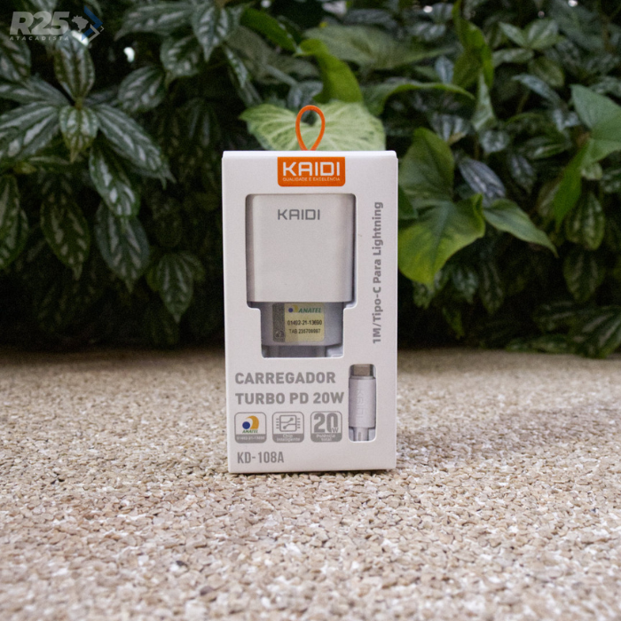 Carregador Tipo-C Para Iphone Turbo PD 20W Kaidi - KD-108A