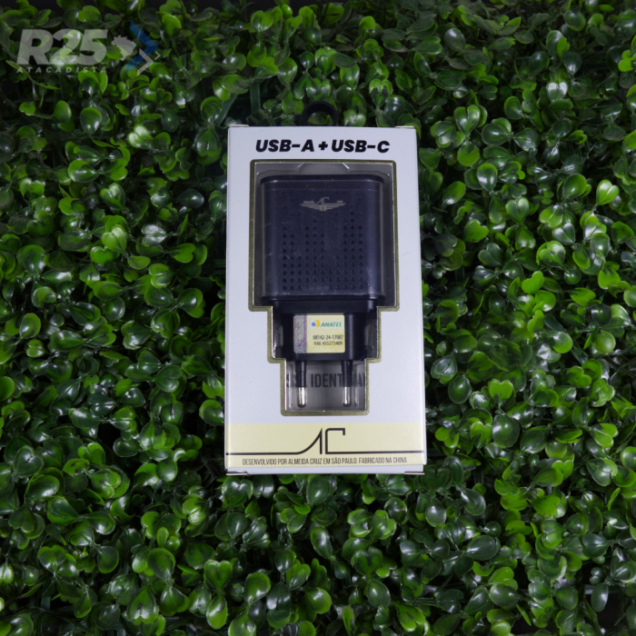 Carregador Turbo PD 25W + USB Almeida Cruz - AC-102x