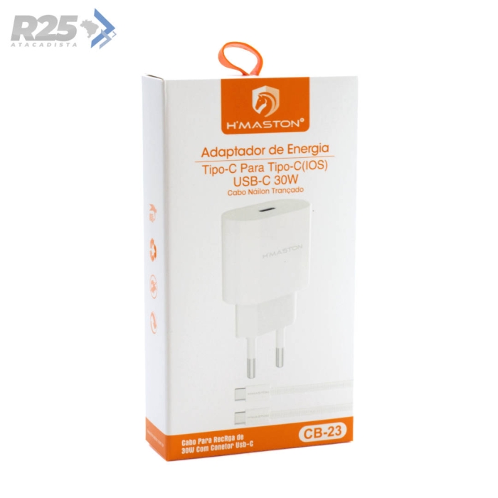Carregador Type-C para USB-C 30W HMaston - CB-23