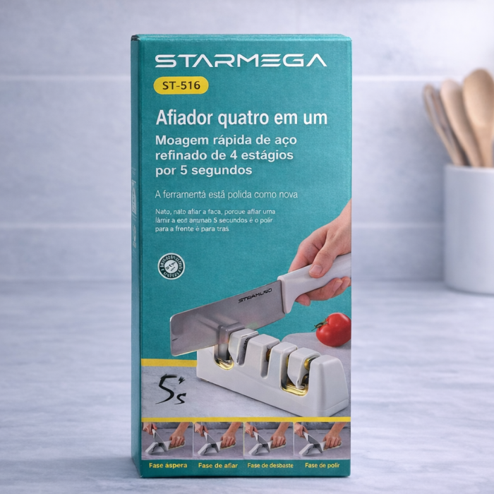 Afiador Faca e Tesoura STARMEGA - ST-516