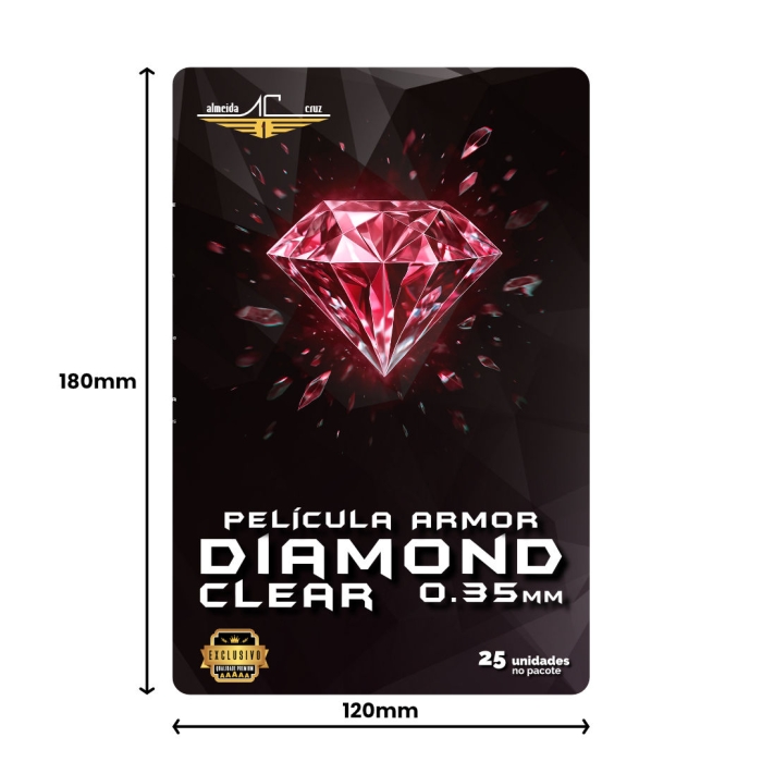 Lâmina Hidrogel HD Diamond para Máquina de Películas Almeida Cruz - Celular Pacote 25 Unidades