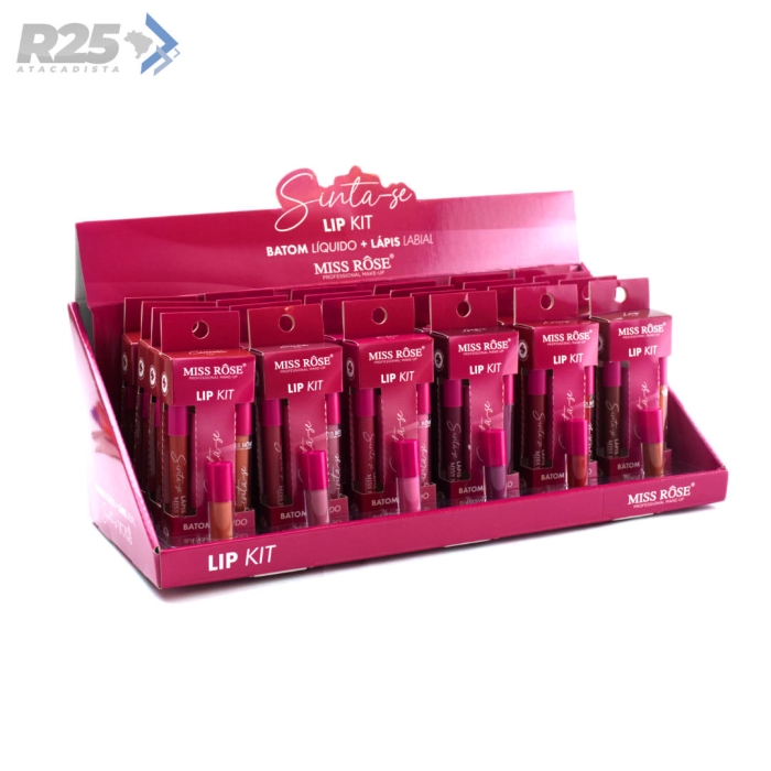 Kit Batom Líquido+Lápis Labial Sinta-se - Miss Rôse BX7102-012Z24