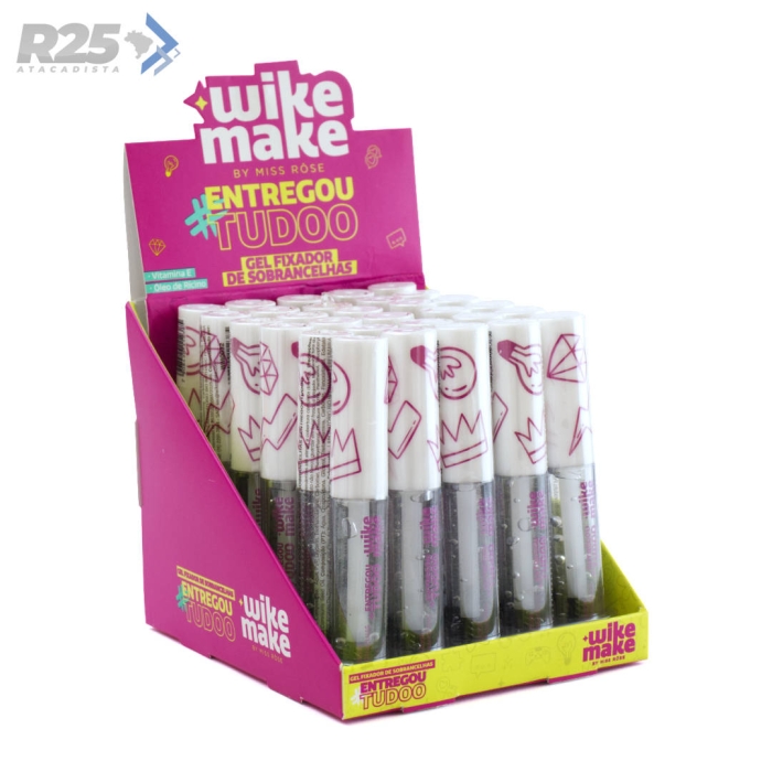 Gel Fixador de Sobrancelhas Wike Make - Miss Rosê WM0032