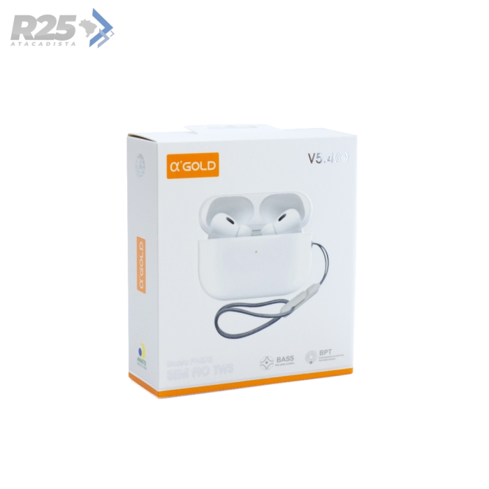 Fone de Ouvido Bluetooth com Borracha A'Gold - FN-BX3