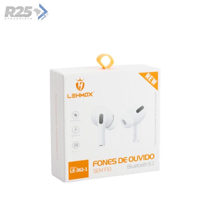 Fone de Ouvido Bluetooth com Borracha Lehmox - LE-362-1