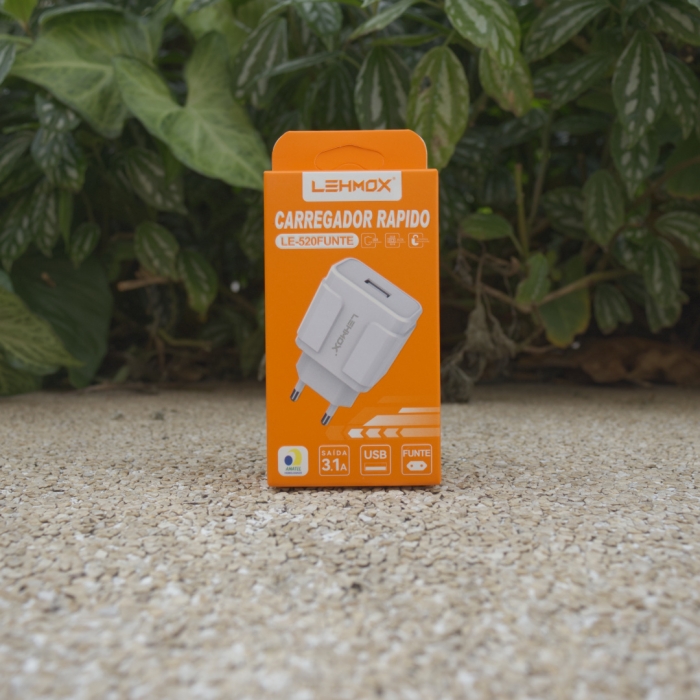 Fonte Carregador USB 3.1A Lehmox - LE-520F