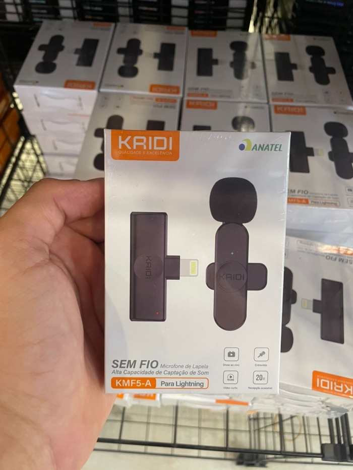 Microfone de Lapela Para Lightning Kaidi - KMF5-A