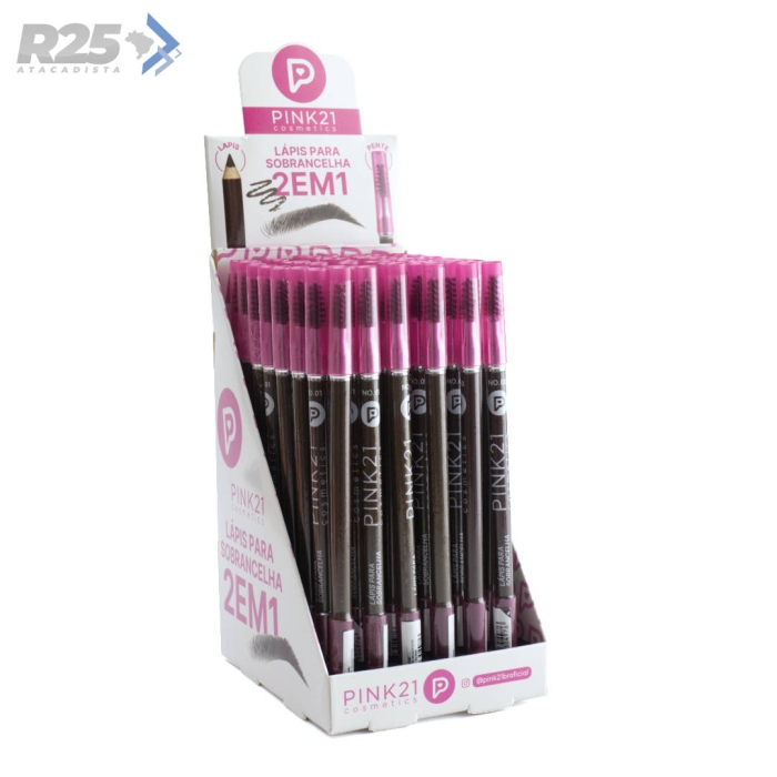 Lápis para Sobrancelhas 2 em 1 - Pink21 CS6580