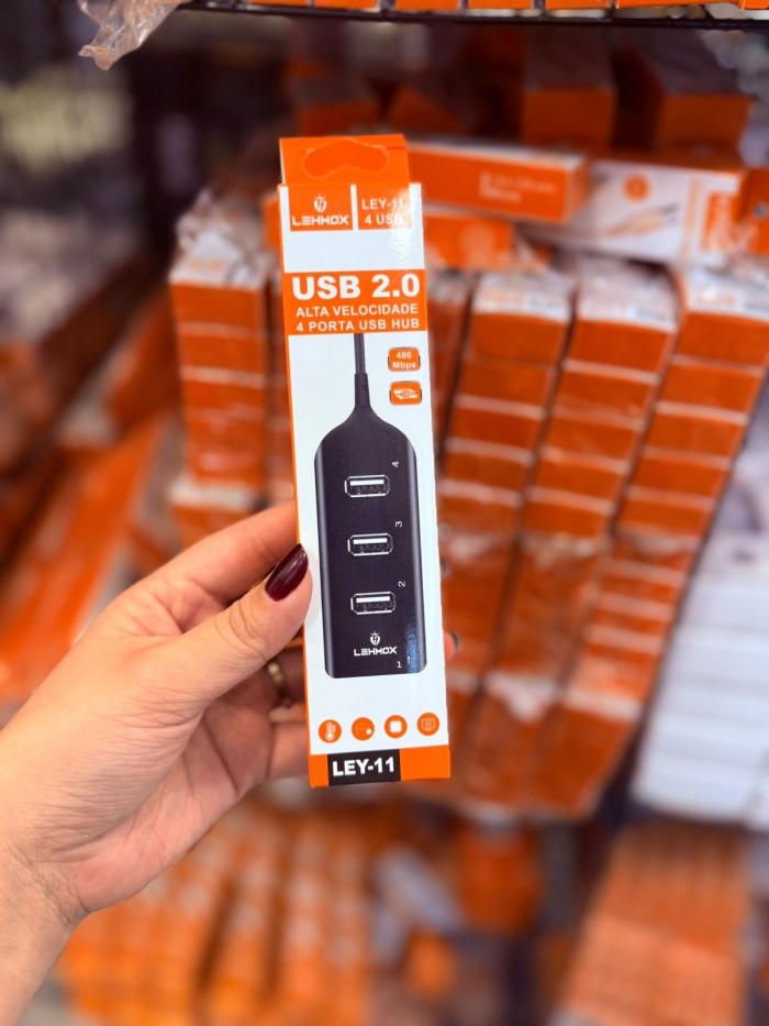 HUB com 4 USB 2.0 Lehmox - LEY-11