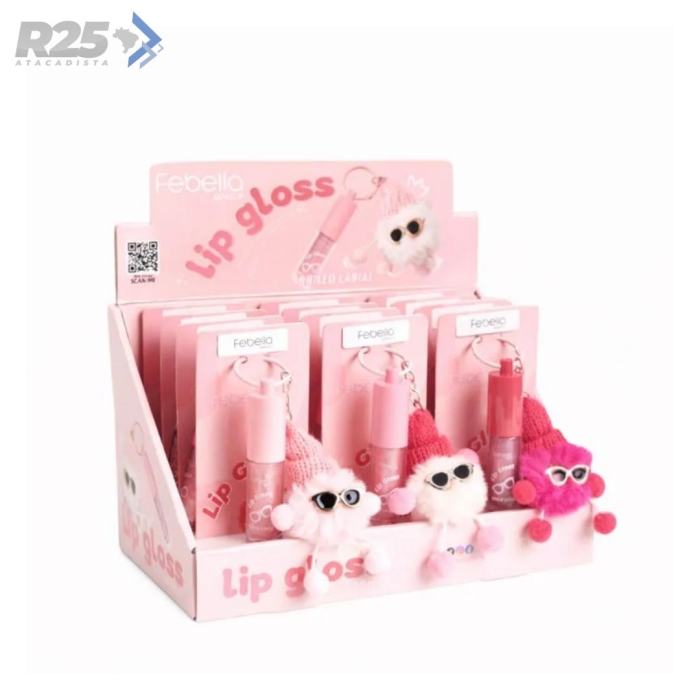 Lip Gloss com Chaveiro Cute - Febella