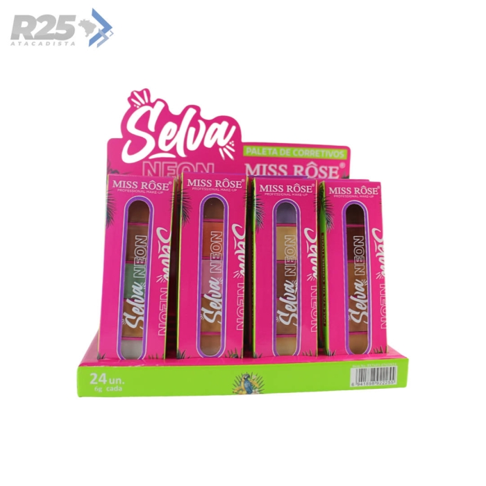 Paleta de Corretivos Selva Neon Miss Rôse BX7601-076dN24