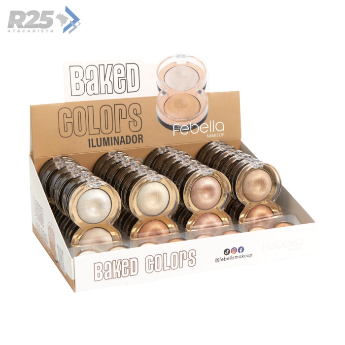 Paleta Iluminador Facial Baked Colors - Febella