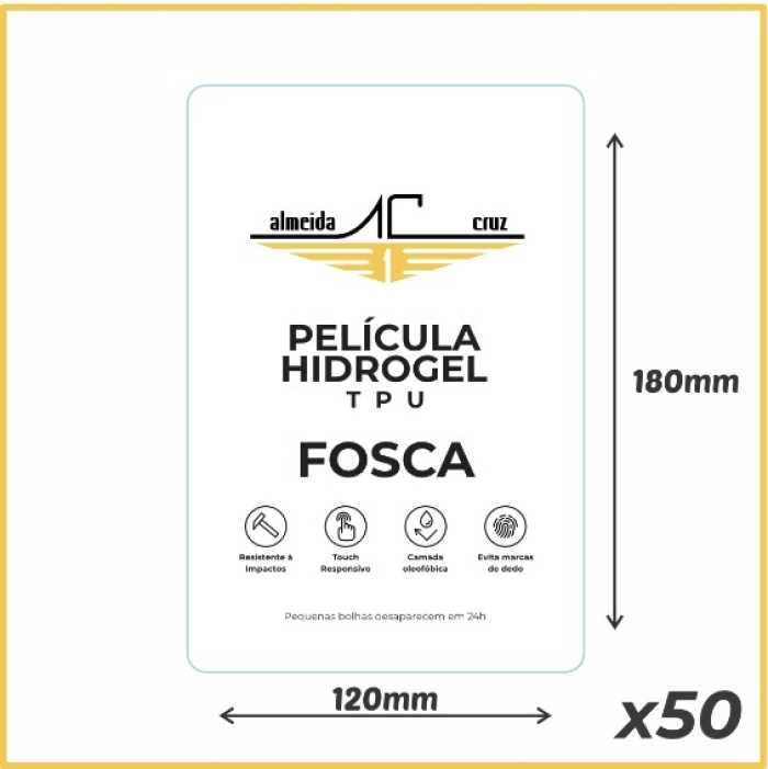 Lâmina Hidrogel Fosca para Máquina de Películas Almeida Cruz - Celular