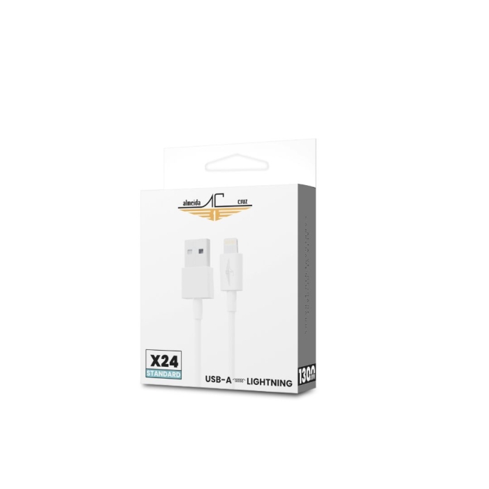 Cabo USB-A / Lightning Linha Standard X24 - Almeida Cruz