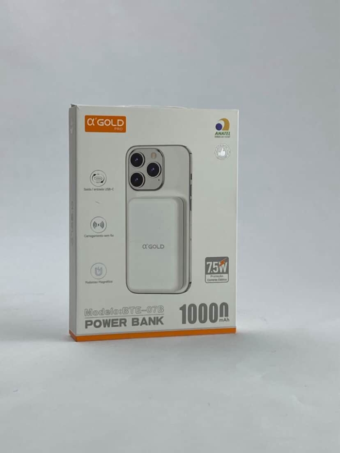 Carregador Portátil Magnético 10.000mAH A' Gold - BTE-07B