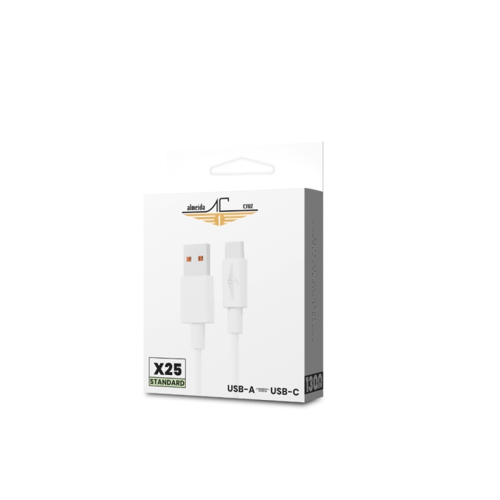 Cabo USB-A / Type-C Linha Standard X25 - Almeida Cruz